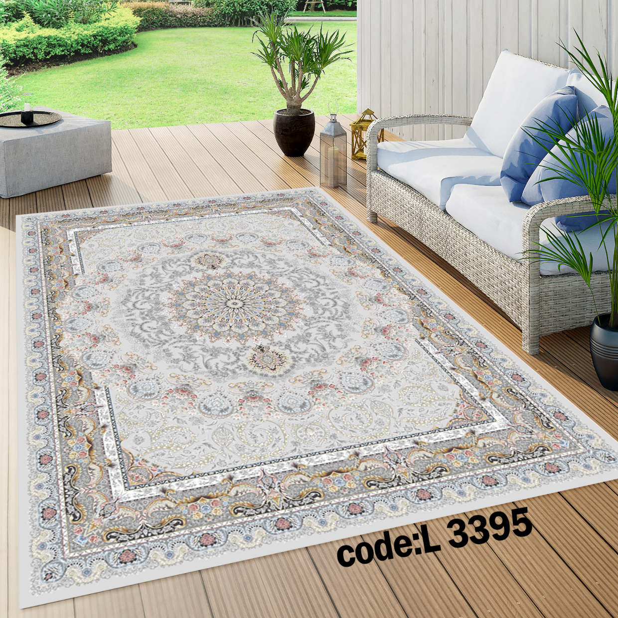 روفرشی کشدار (کاور فرش) و فرشینه و پادری کالای خواب متین کد L 3395