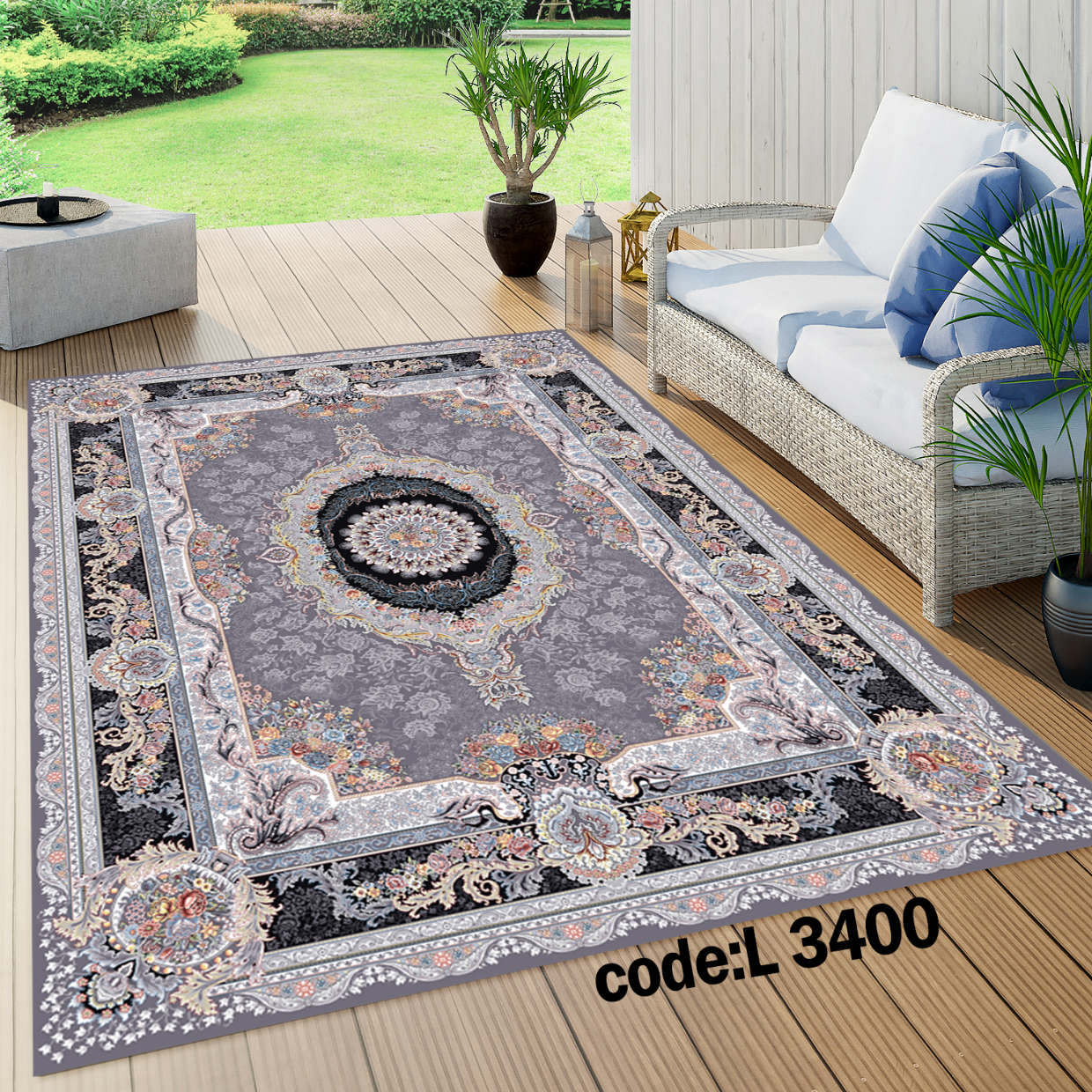روفرشی کشدار (کاور فرش) و فرشینه و پادری کالای خواب متین کد L 3400