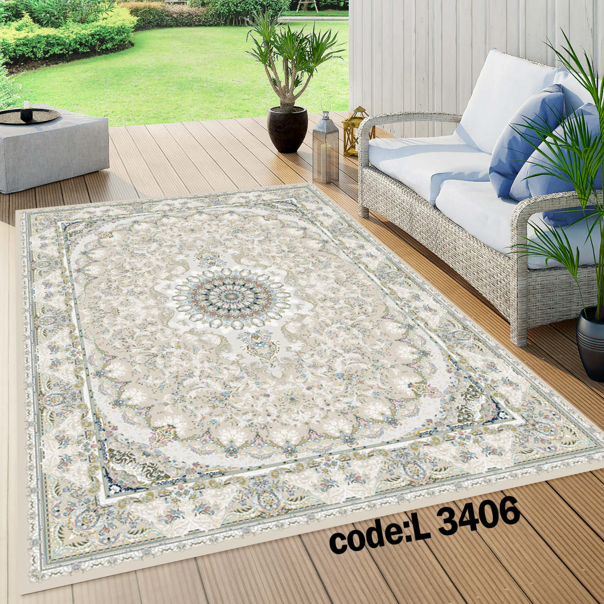 روفرشی کشدار (کاور فرش) و فرشینه و پادری کالای خواب متین کد L 3406