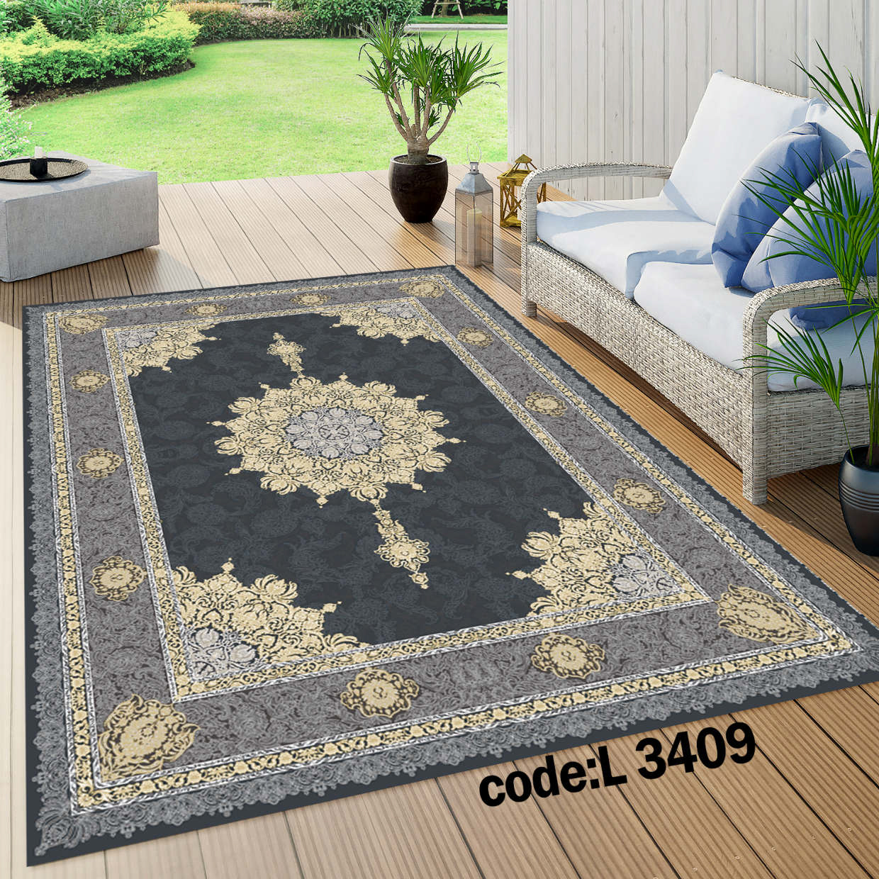 روفرشی کشدار (کاور فرش) و فرشینه و پادری کالای خواب متین کد L 3409