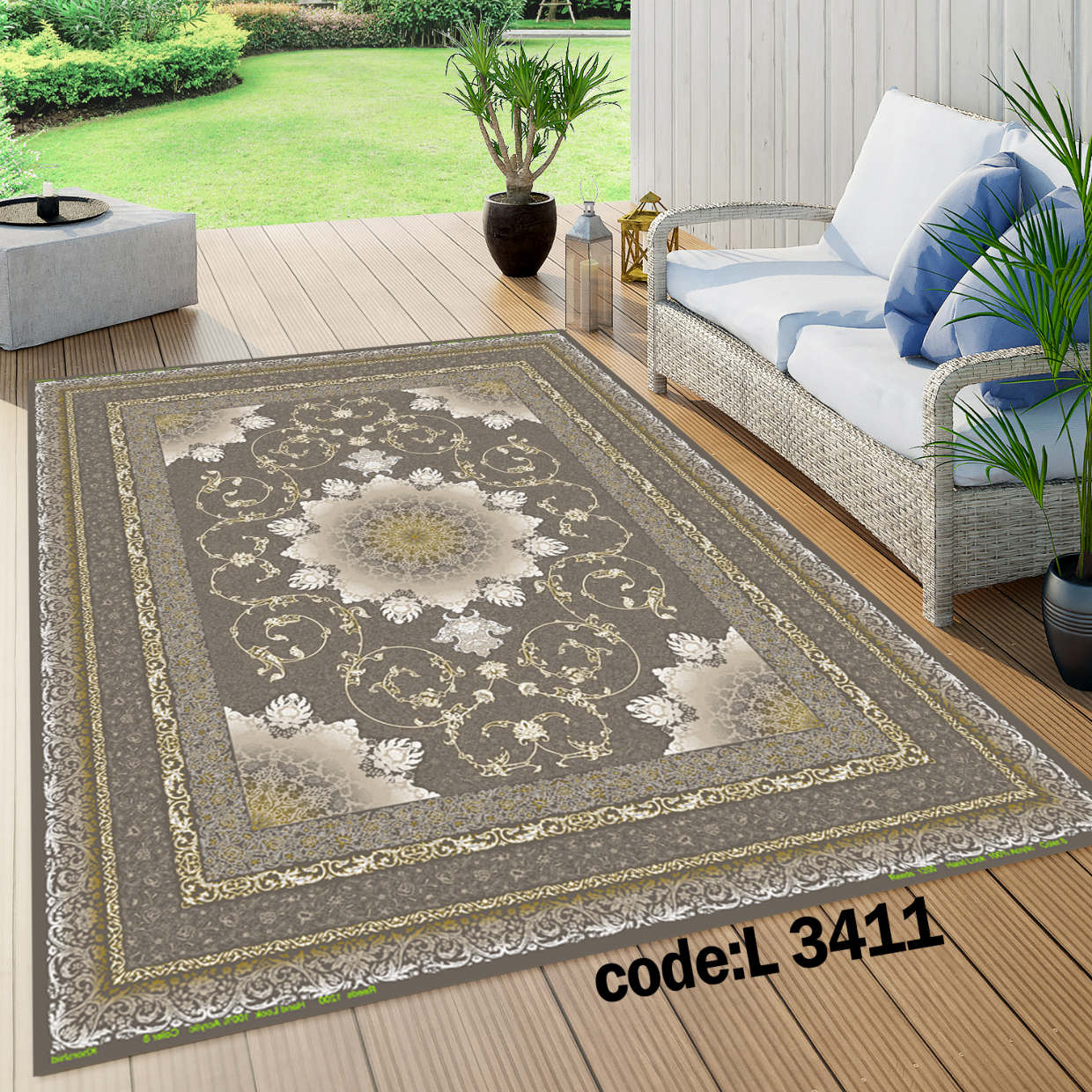 روفرشی کشدار (کاور فرش) و فرشینه و پادری کالای خواب متین کد L 3411