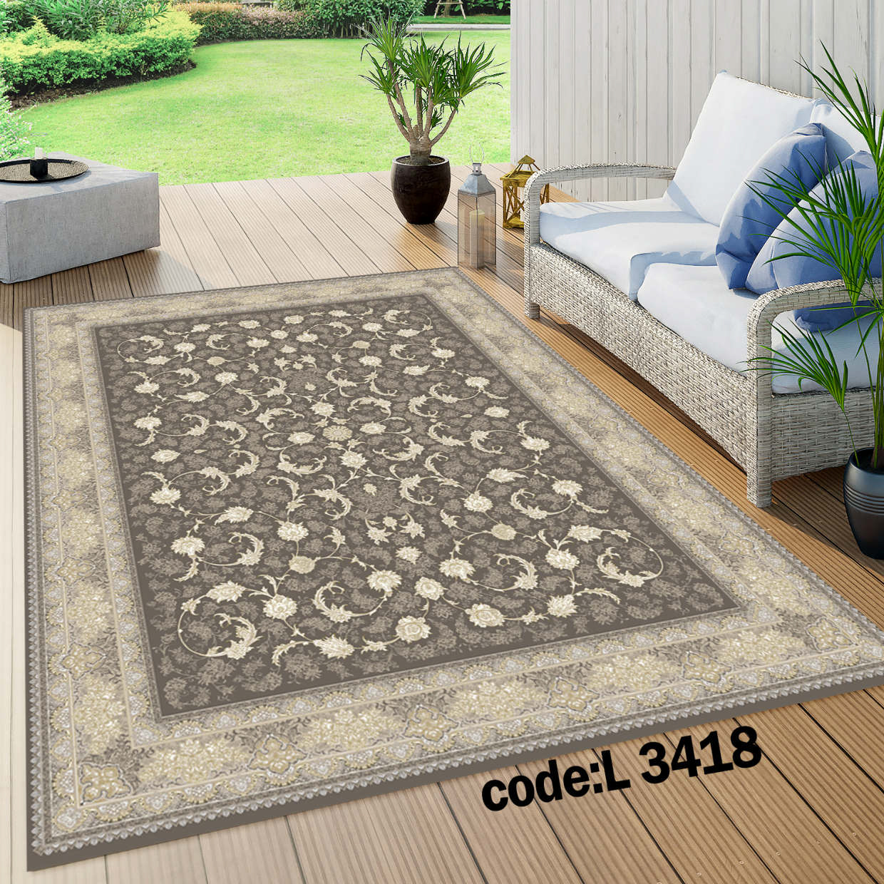 روفرشی کشدار (کاور فرش) و فرشینه و پادری کالای خواب متین کد L 3418