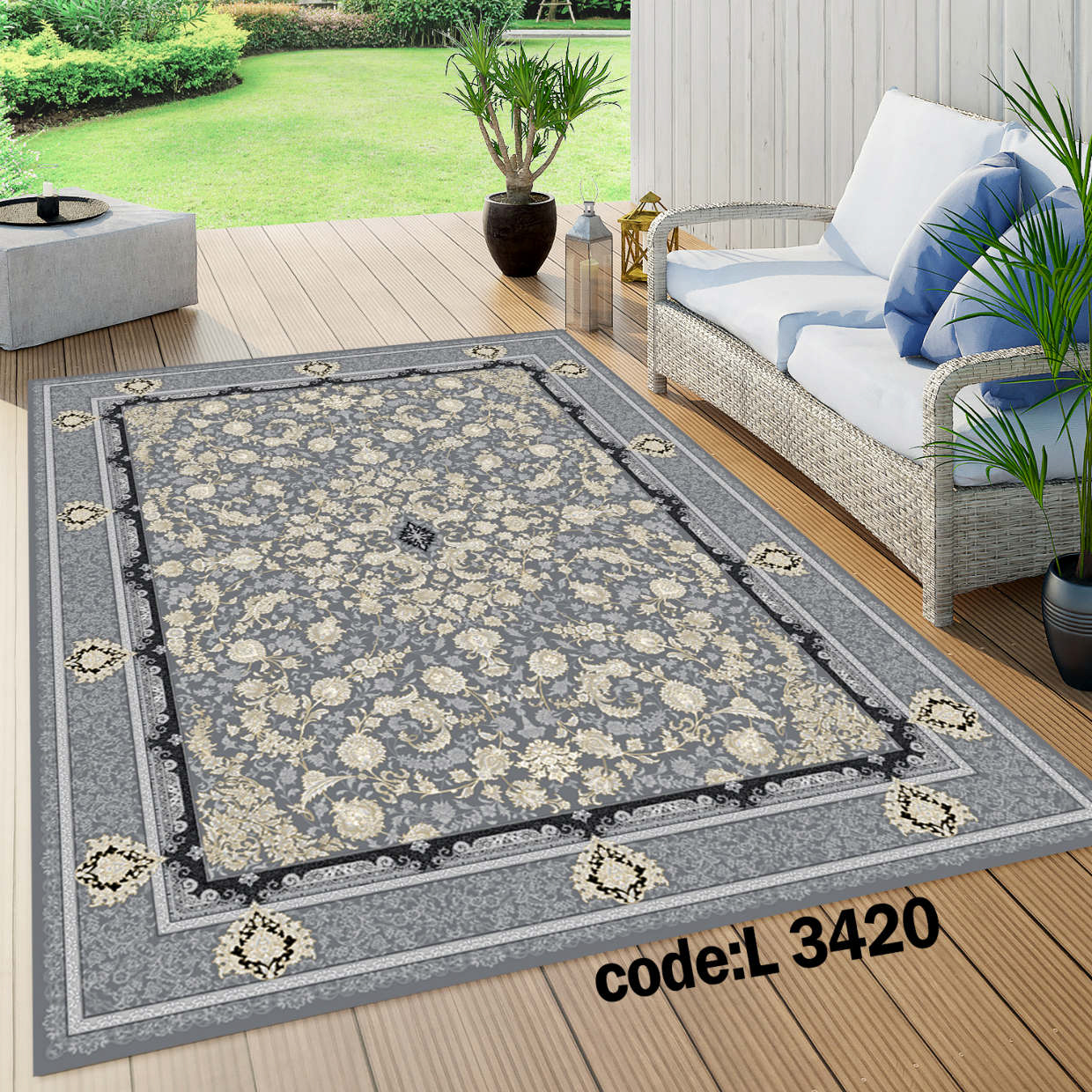 روفرشی کشدار (کاور فرش) و فرشینه و پادری کالای خواب متین کد L 3420