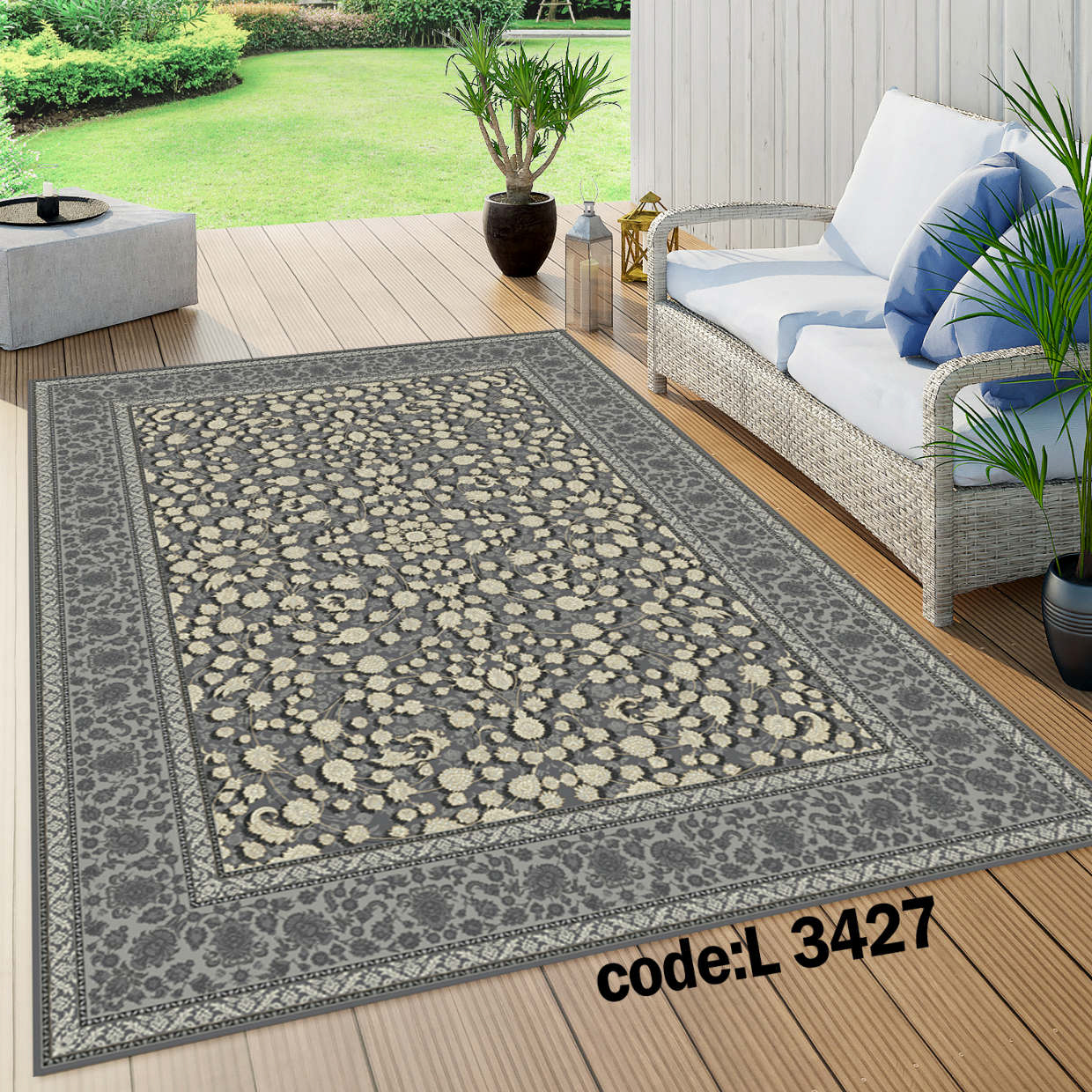 روفرشی کشدار (کاور فرش) و فرشینه و پادری کالای خواب متین کد L 3427