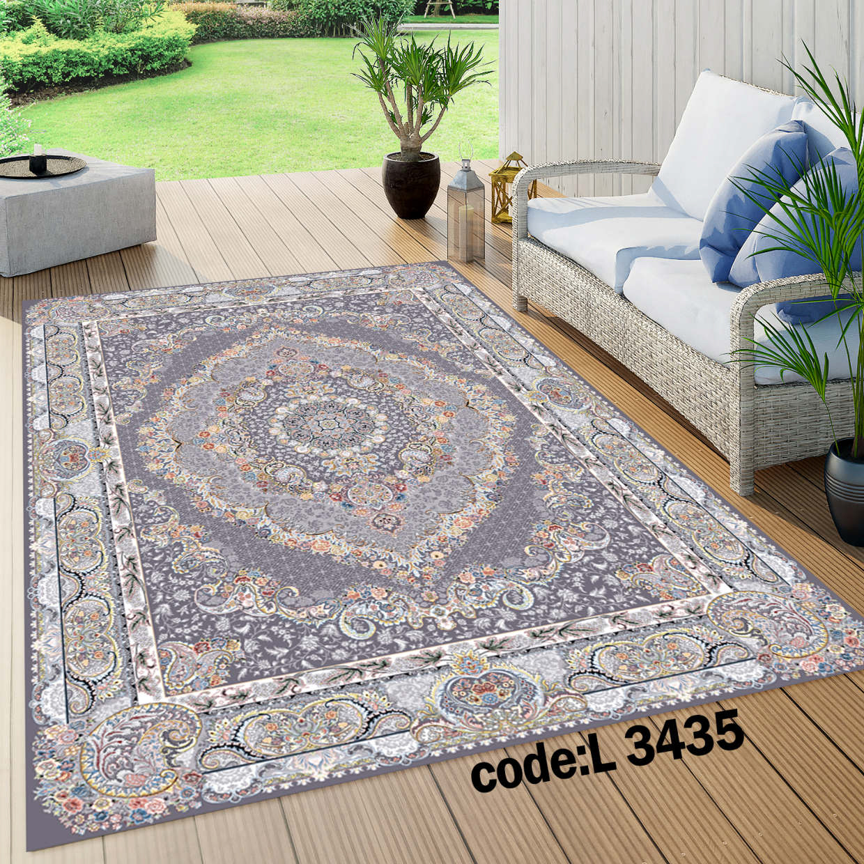 روفرشی کشدار (کاور فرش) و فرشینه و پادری کالای خواب متین کد L 3435