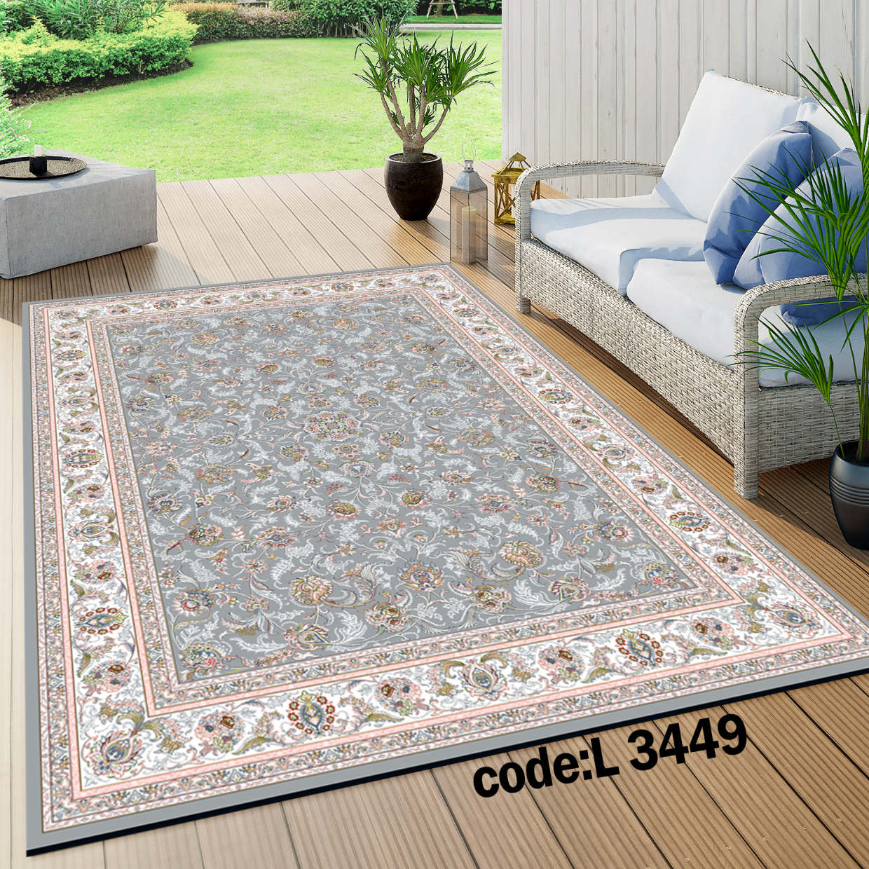 روفرشی کشدار (کاور فرش) و فرشینه و پادری کالای خواب متین کد L 3449