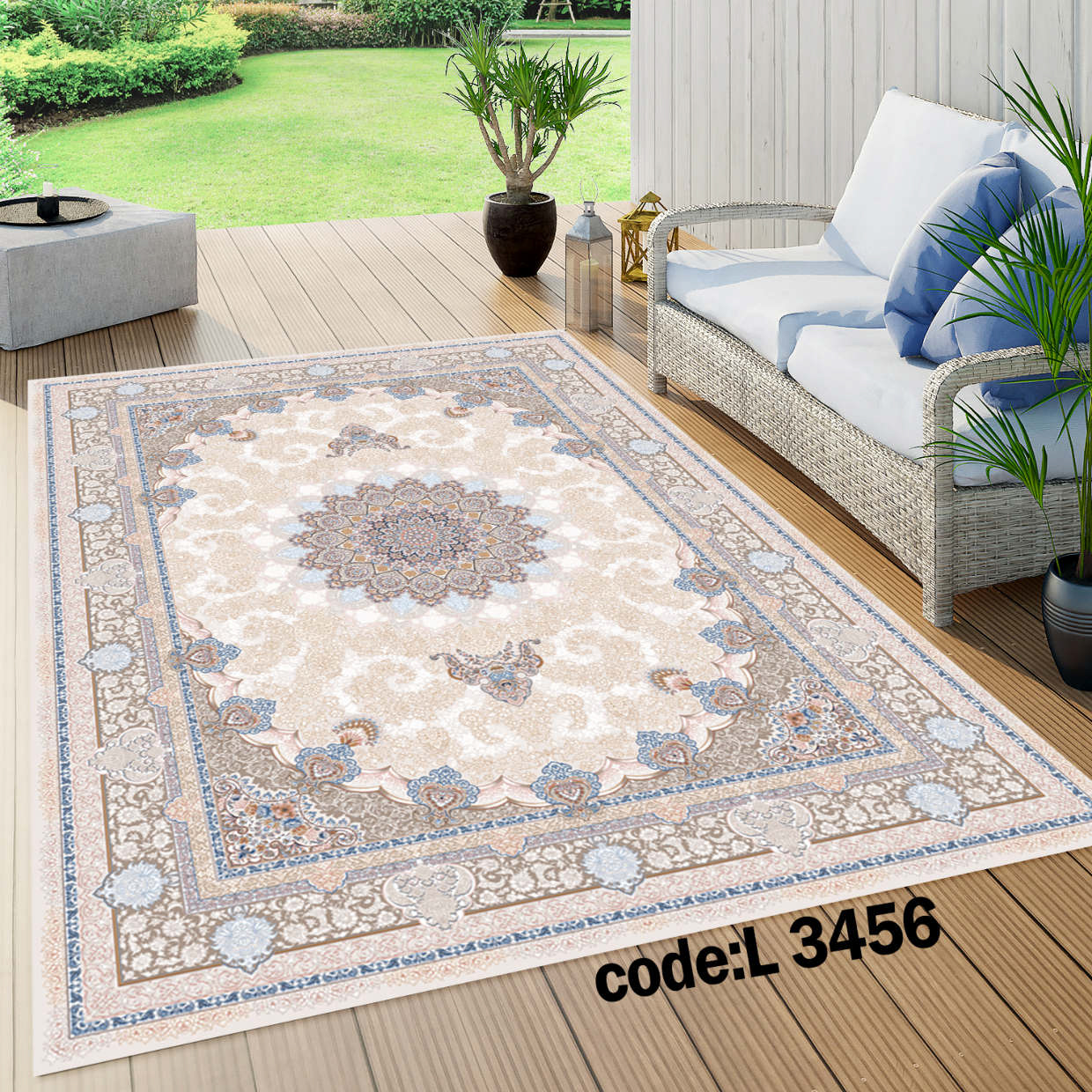 روفرشی کشدار (کاور فرش) و فرشینه و پادری کالای خواب متین کد L 3456