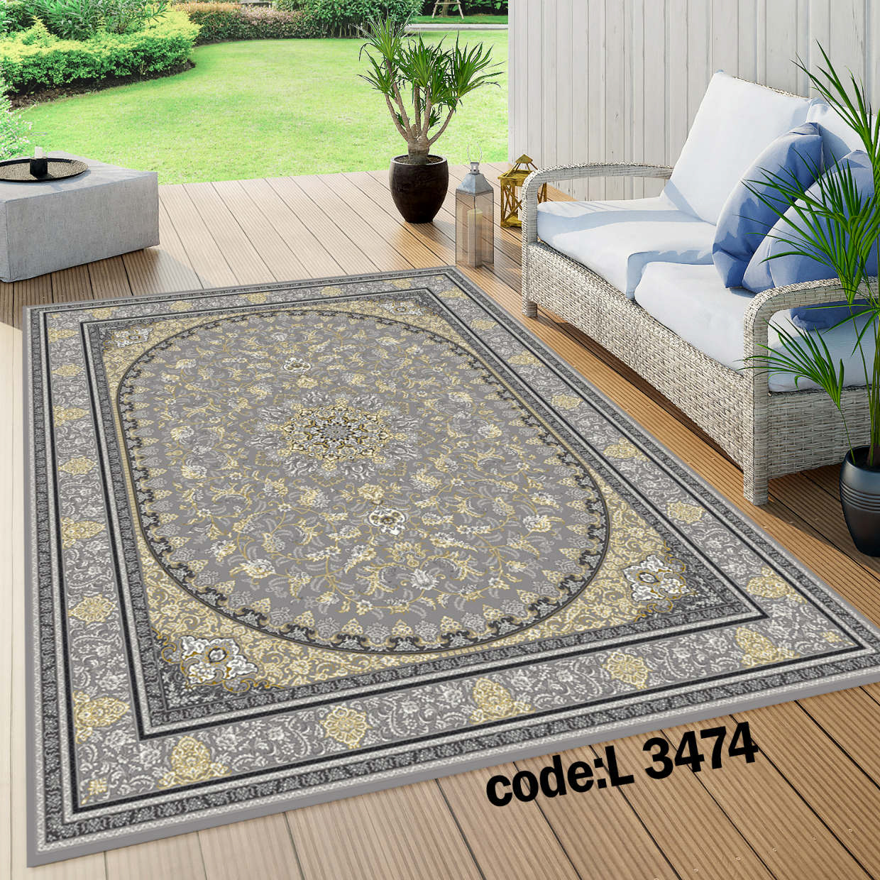 روفرشی کشدار (کاور فرش) و فرشینه و پادری کالای خواب متین کد L 3474