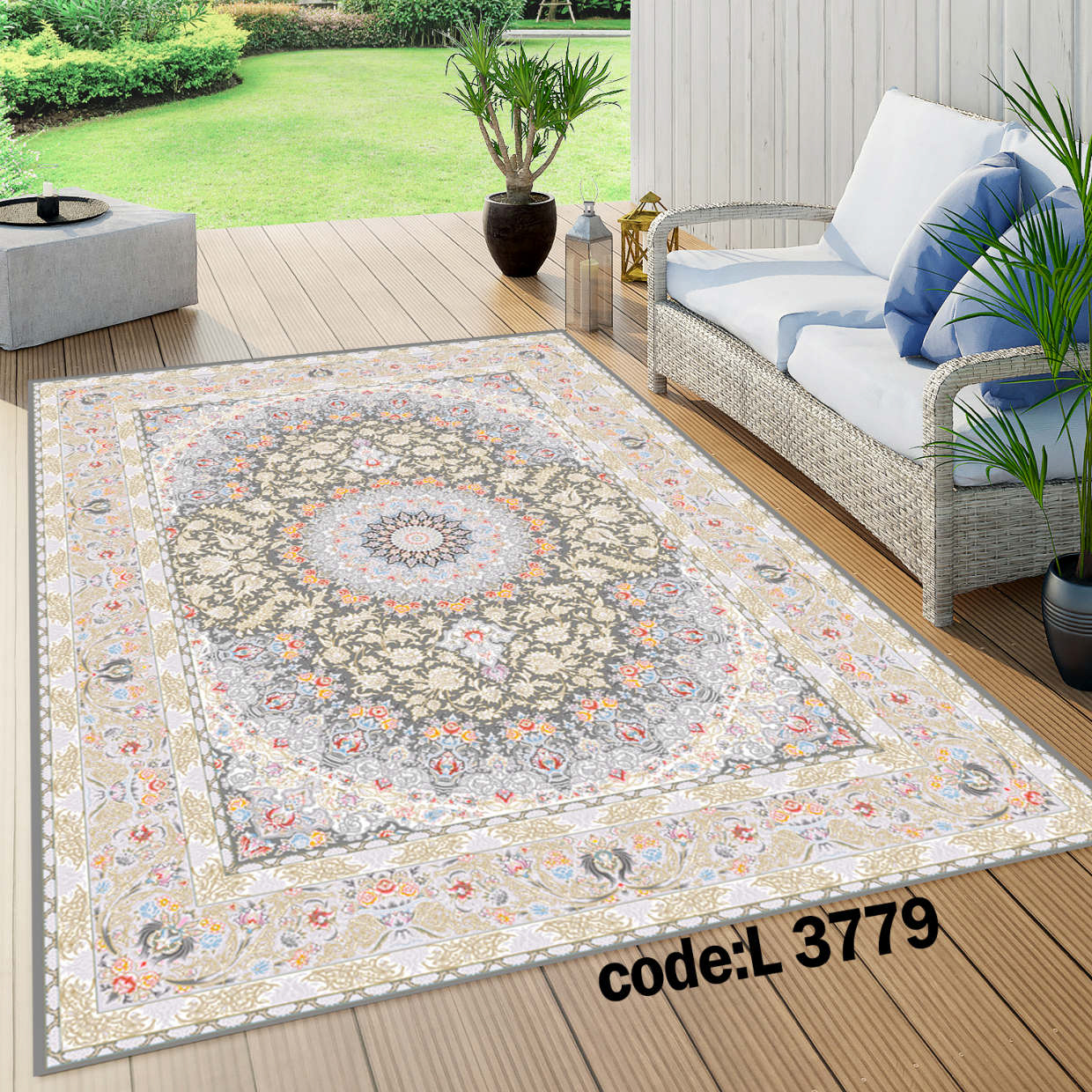 روفرشی کشدار (کاور فرش) و فرشینه و پادری کالای خواب متین کد L 3779