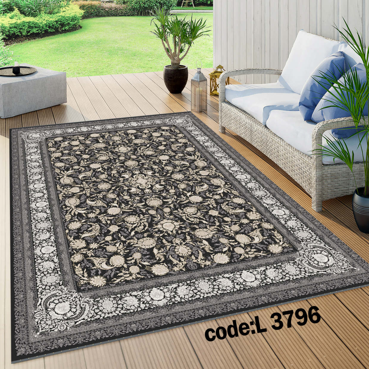 روفرشی کشدار (کاور فرش) و فرشینه و پادری کالای خواب متین کد L 3796