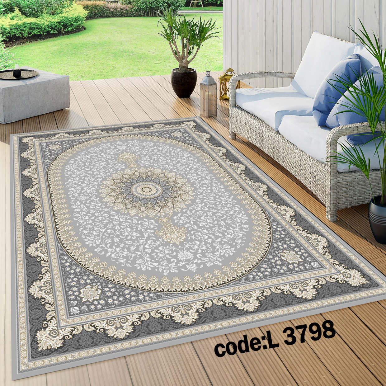 روفرشی کشدار (کاور فرش) و فرشینه و پادری کالای خواب متین کد L 3798
