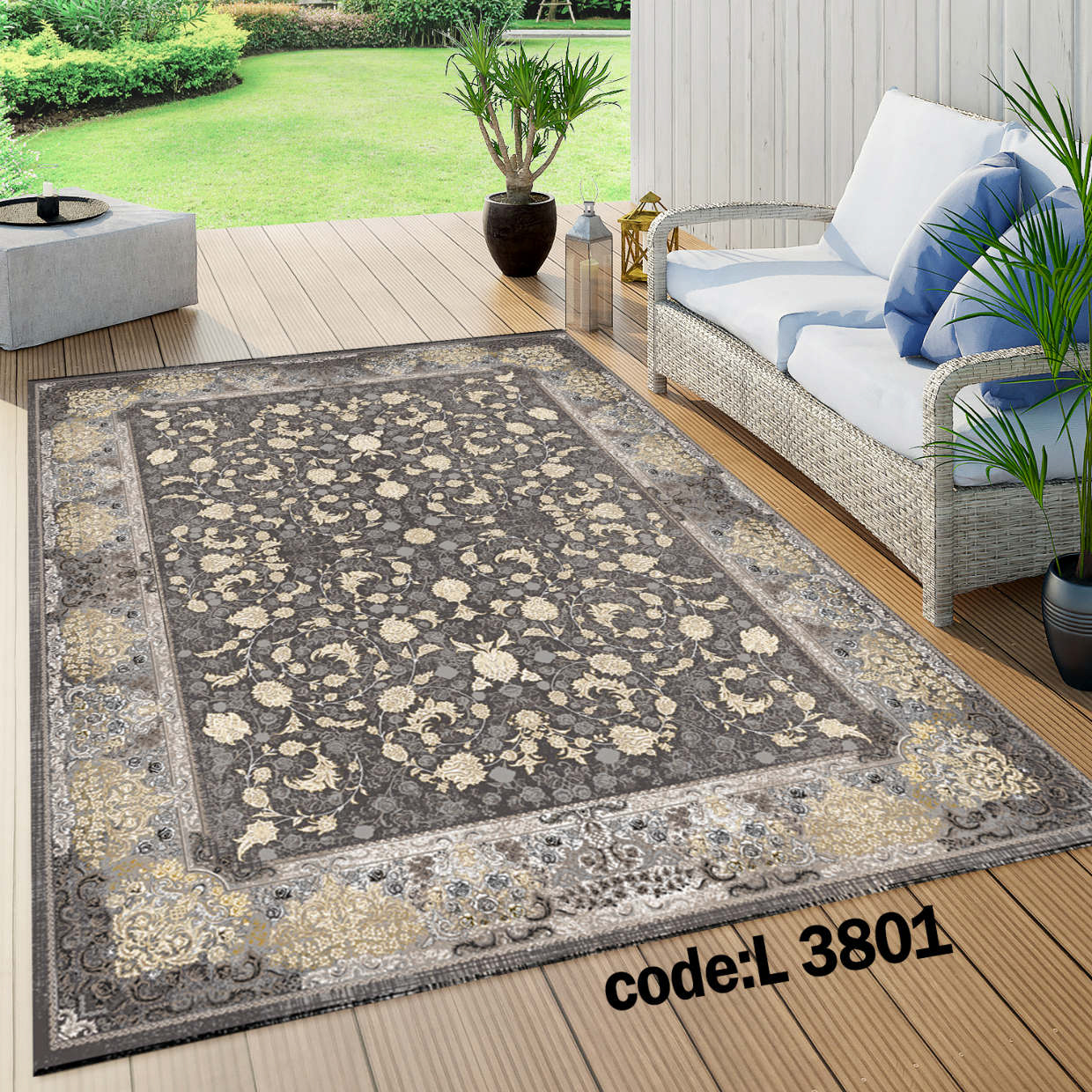 روفرشی کشدار (کاور فرش) و فرشینه و پادری کالای خواب متین کد L 3801