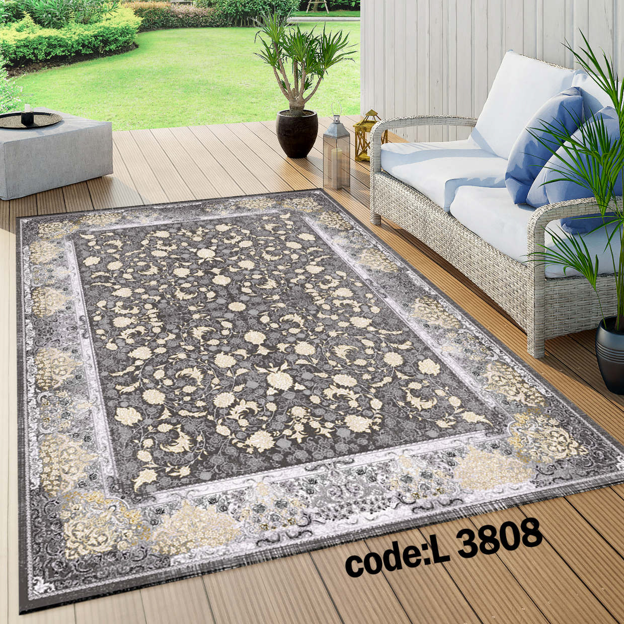 روفرشی کشدار (کاور فرش) و فرشینه و پادری کالای خواب متین کد L 3808
