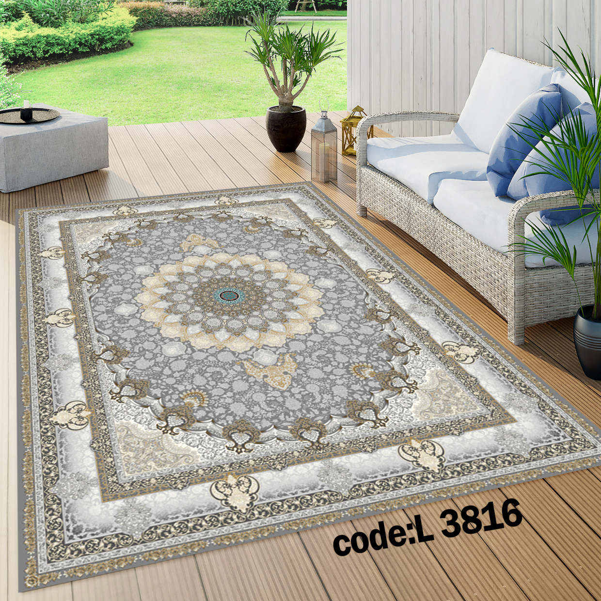 روفرشی کشدار (کاور فرش) و فرشینه و پادری کالای خواب متین کد L 3816