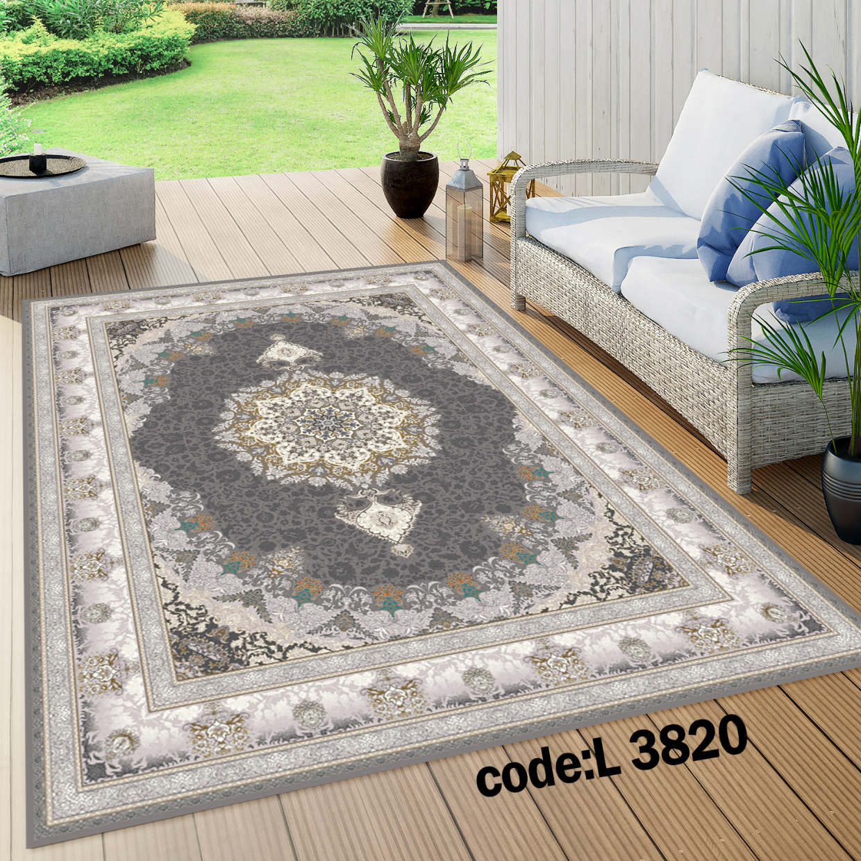 روفرشی کشدار (کاور فرش) و فرشینه و پادری کالای خواب متین کد L 3820