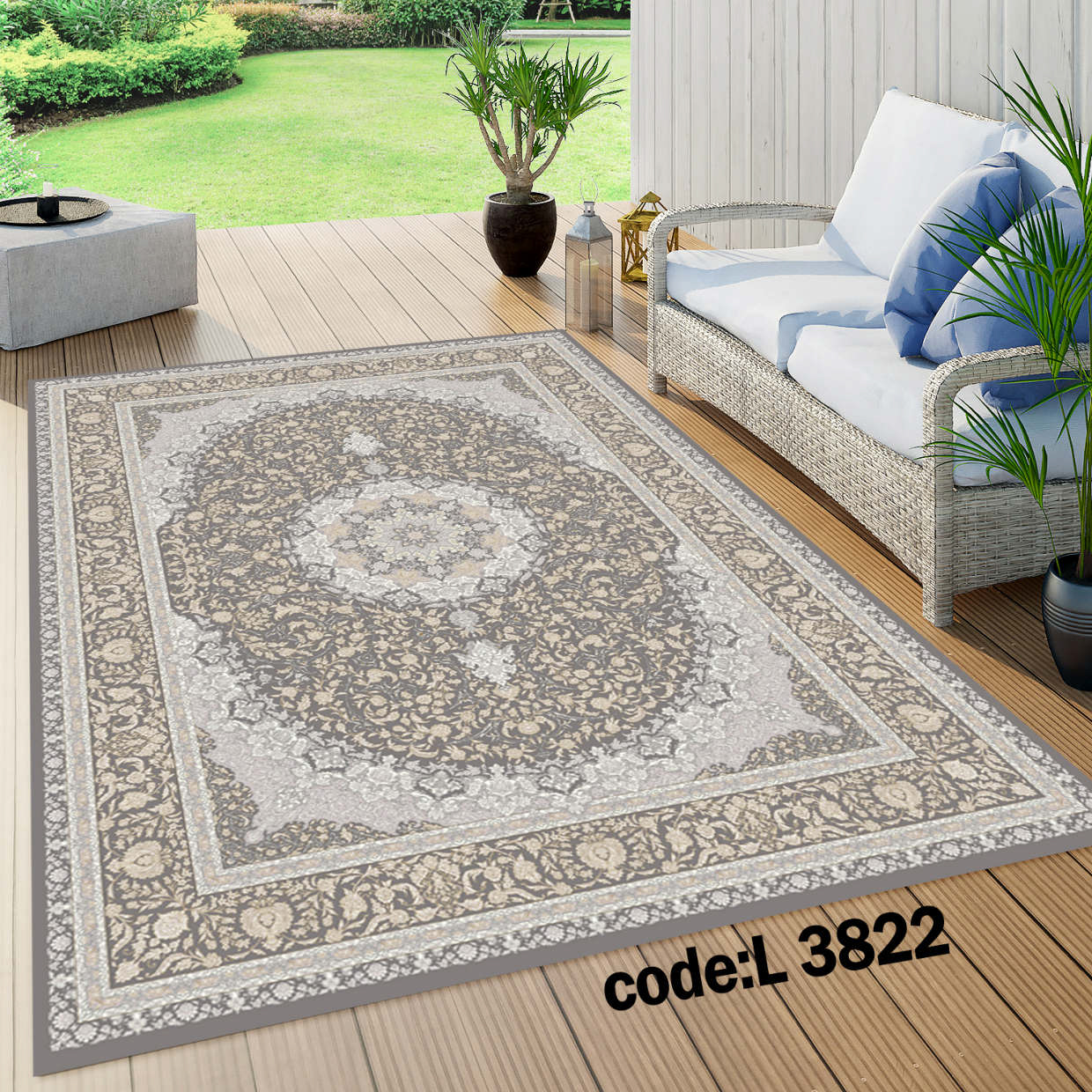 روفرشی کشدار (کاور فرش) و فرشینه و پادری کالای خواب متین کد L 3822