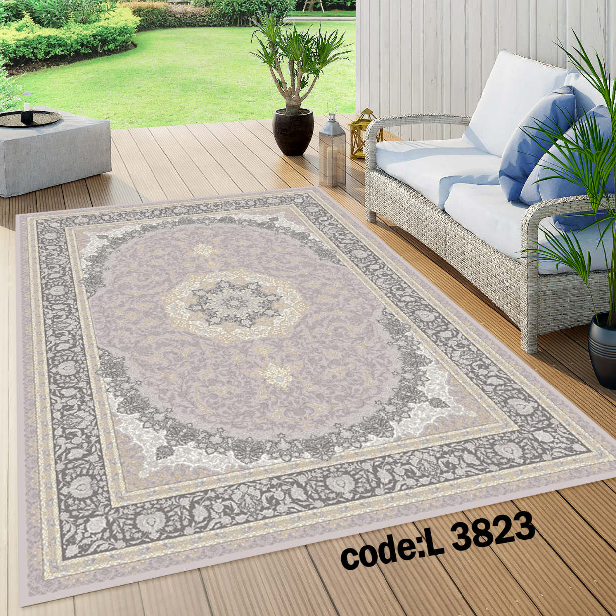 روفرشی کشدار (کاور فرش) و فرشینه و پادری کالای خواب متین کد L 3823