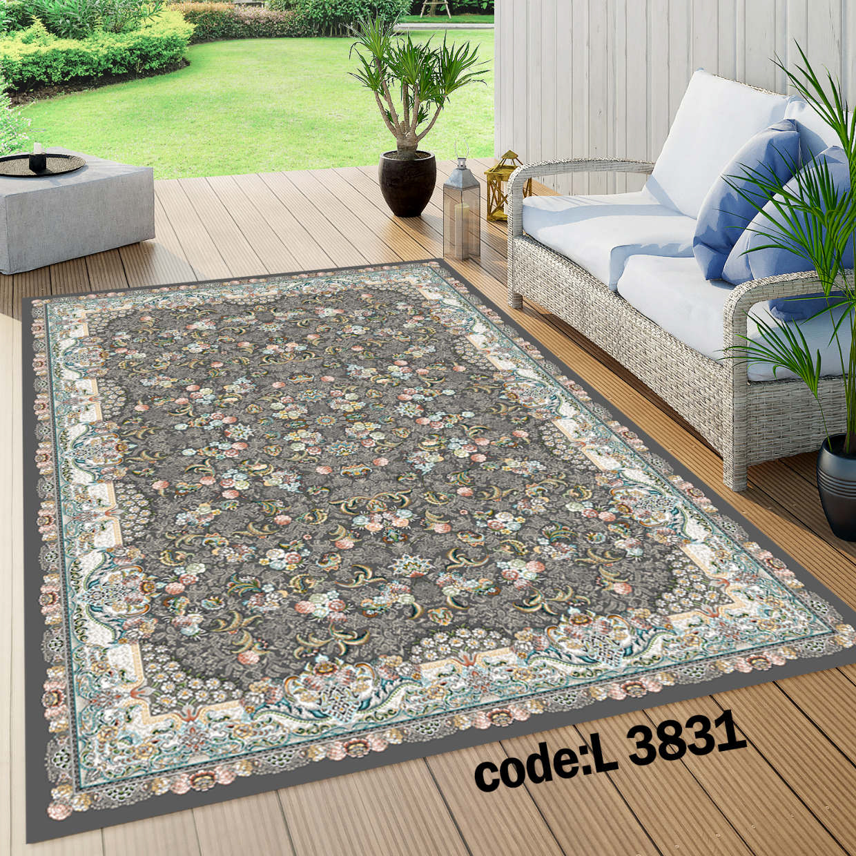 روفرشی کشدار (کاور فرش) و فرشینه و پادری کالای خواب متین کد L 3831