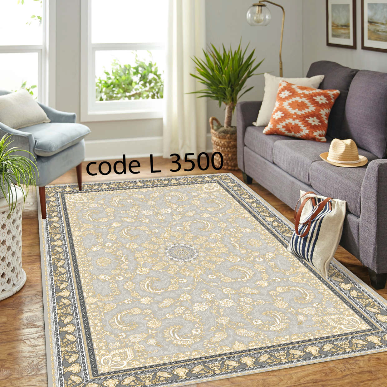 روفرشی کشدار (کاور فرش) و فرشینه و پادری کالای خواب متین کد L 3500