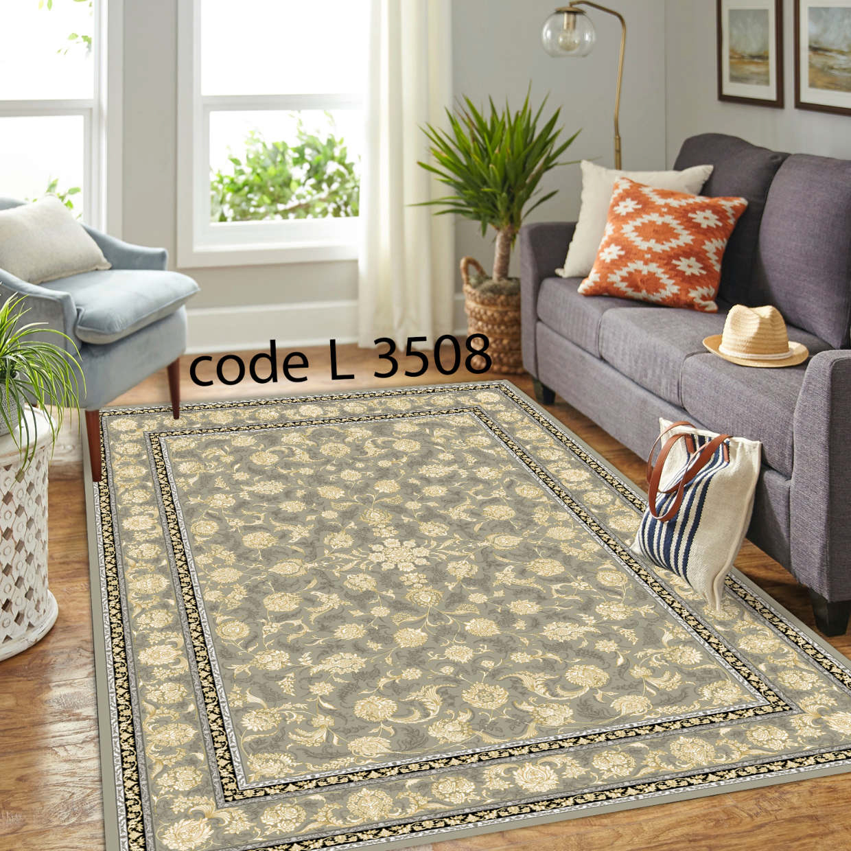 روفرشی کشدار (کاور فرش) و فرشینه و پادری کالای خواب متین کد L 3508