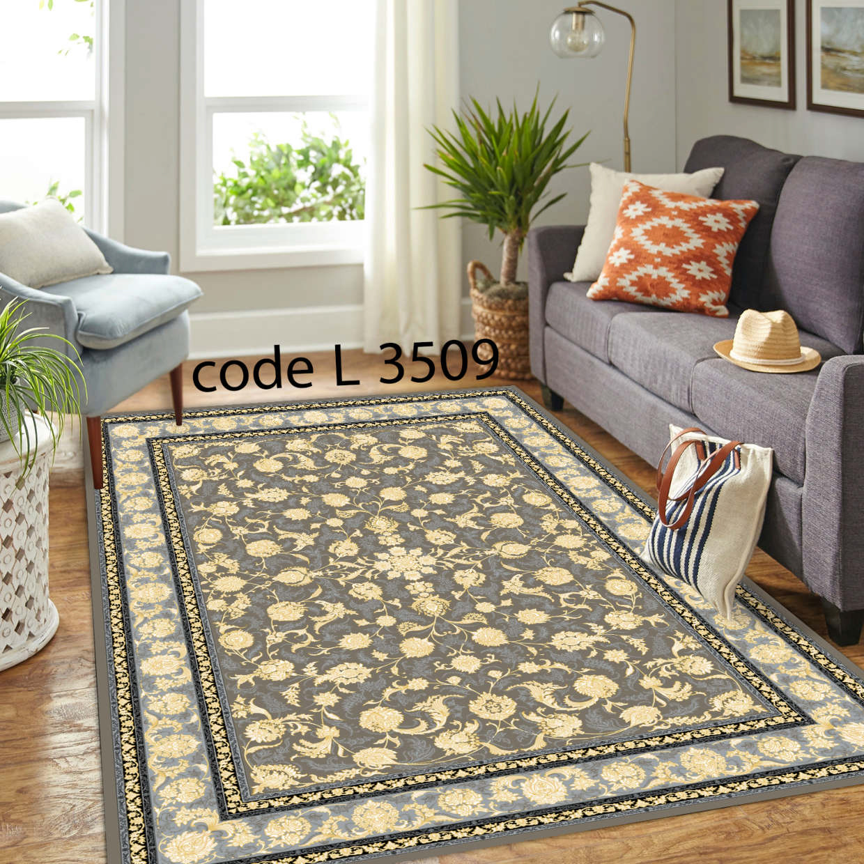 روفرشی کشدار (کاور فرش) و فرشینه و پادری کالای خواب متین کد L 3509