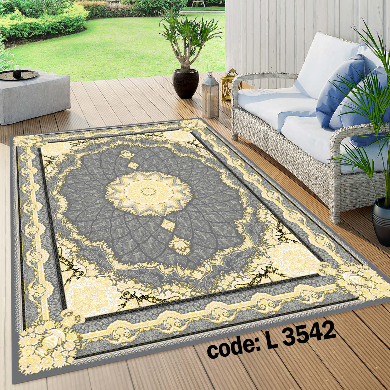 روفرشی کشدار (کاور فرش) و فرشینه و پادری کالای خواب متین کد L 3542