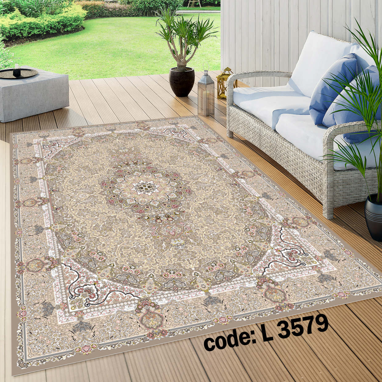 روفرشی کشدار (کاور فرش) و فرشینه و پادری کالای خواب متین کد L 3579