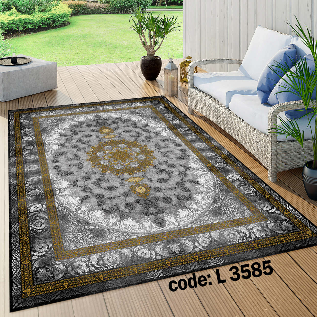 روفرشی کشدار (کاور فرش) و فرشینه و پادری کالای خواب متین کد L 3585