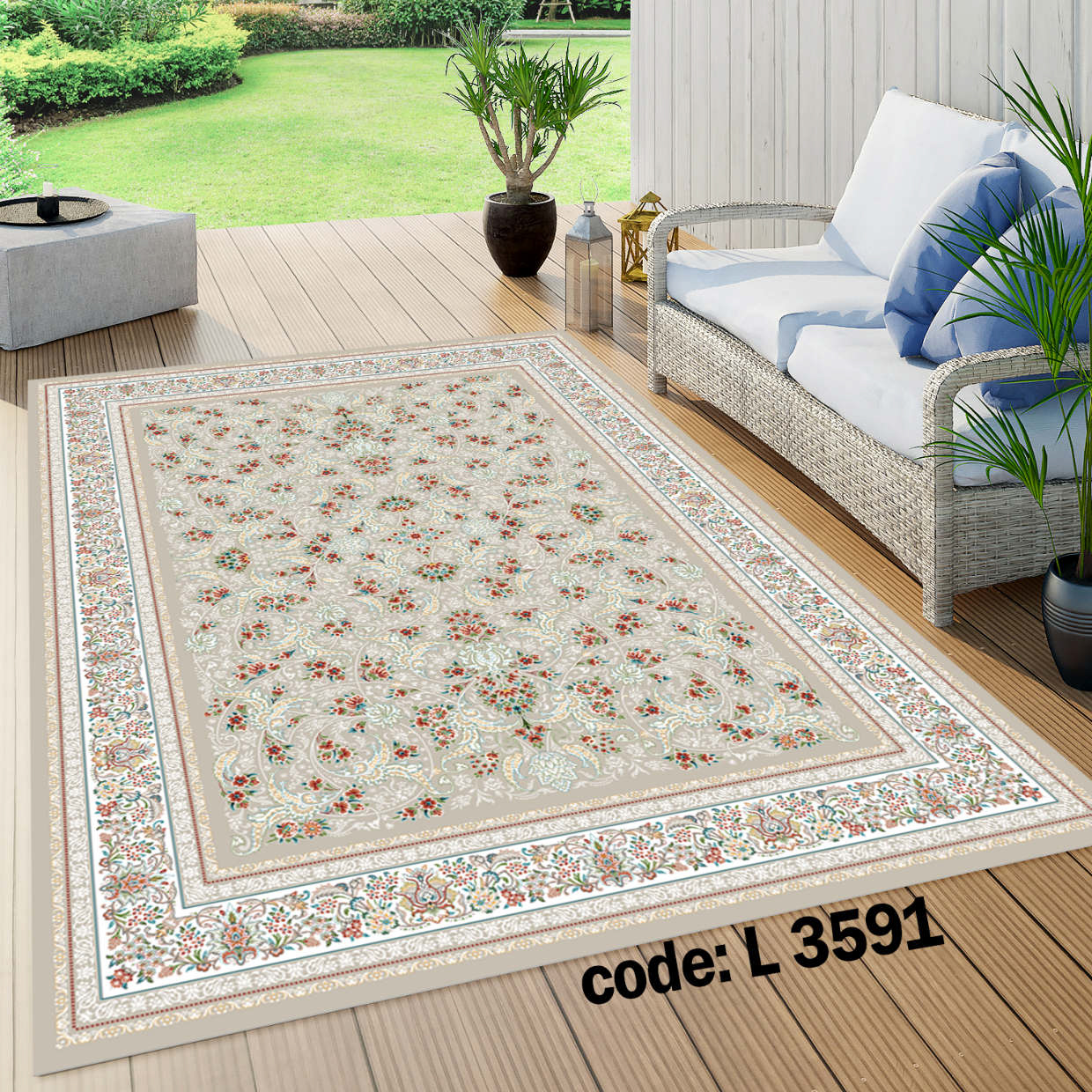 روفرشی کشدار (کاور فرش) و فرشینه و پادری کالای خواب متین کد L 3591