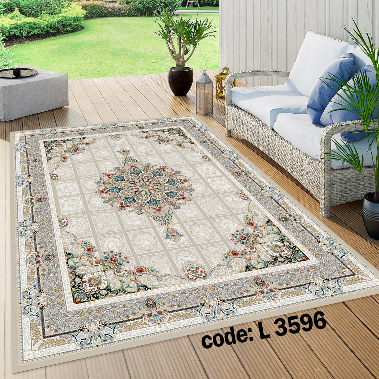 روفرشی کشدار (کاور فرش) و فرشینه و پادری کالای خواب متین کد L 3596
