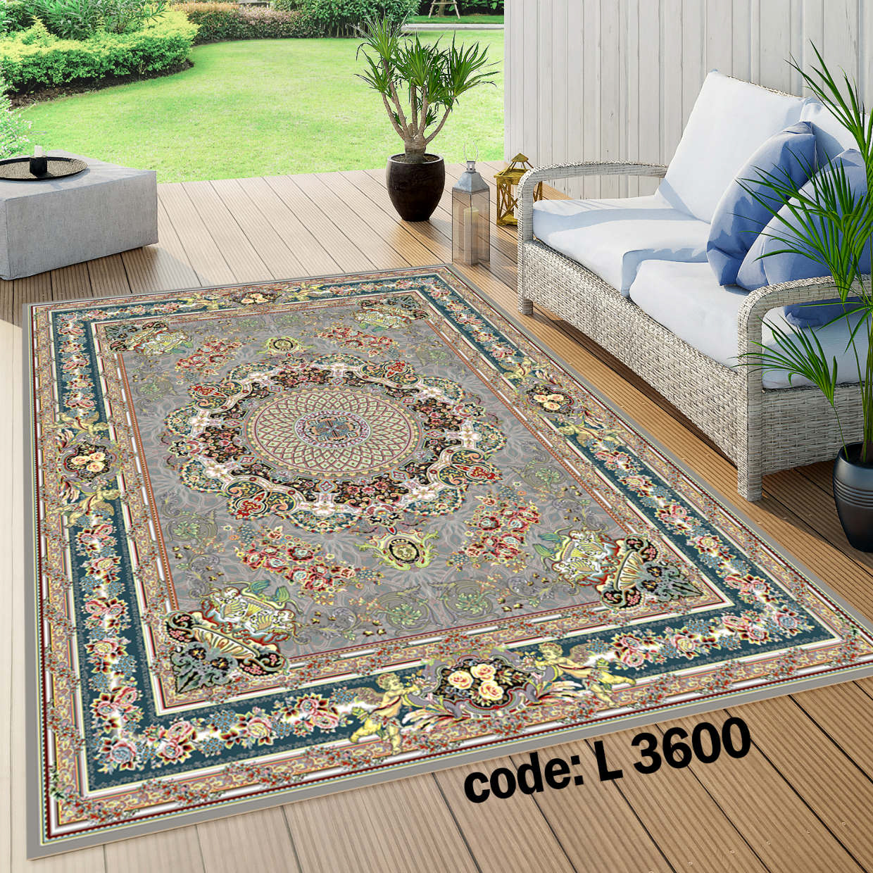 روفرشی کشدار (کاور فرش) و فرشینه و پادری کالای خواب متین کد L 3600