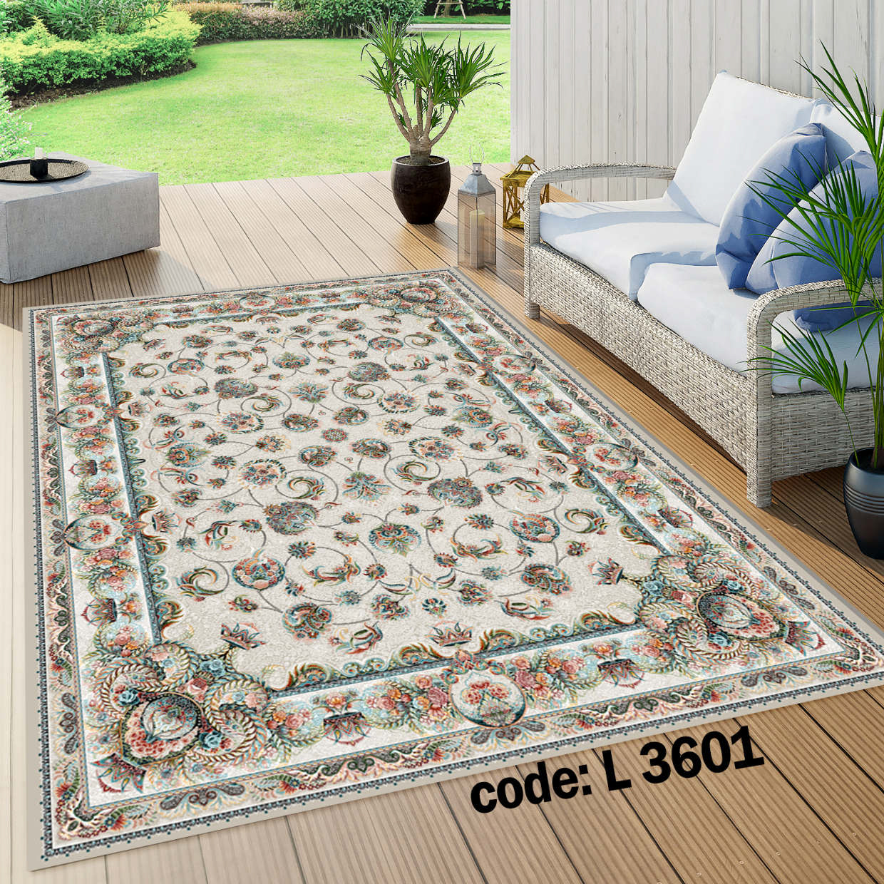 روفرشی کشدار (کاور فرش) و فرشینه و پادری کالای خواب متین کد L 3601