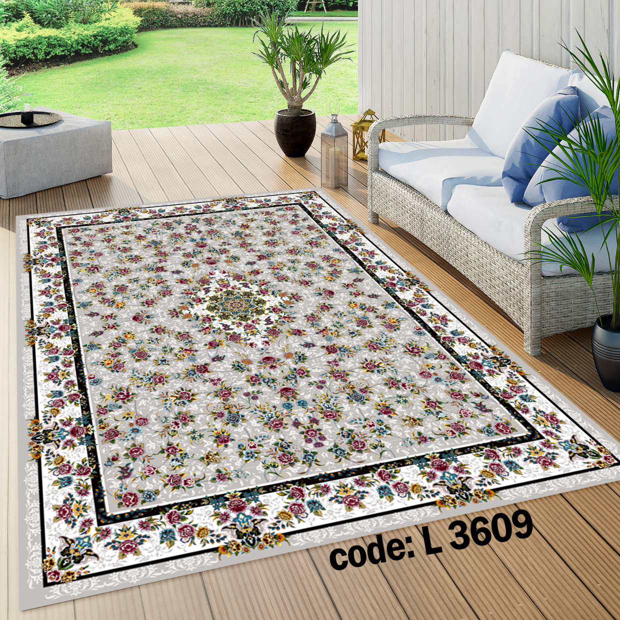 روفرشی کشدار (کاور فرش) و فرشینه و پادری کالای خواب متین کد L 3609