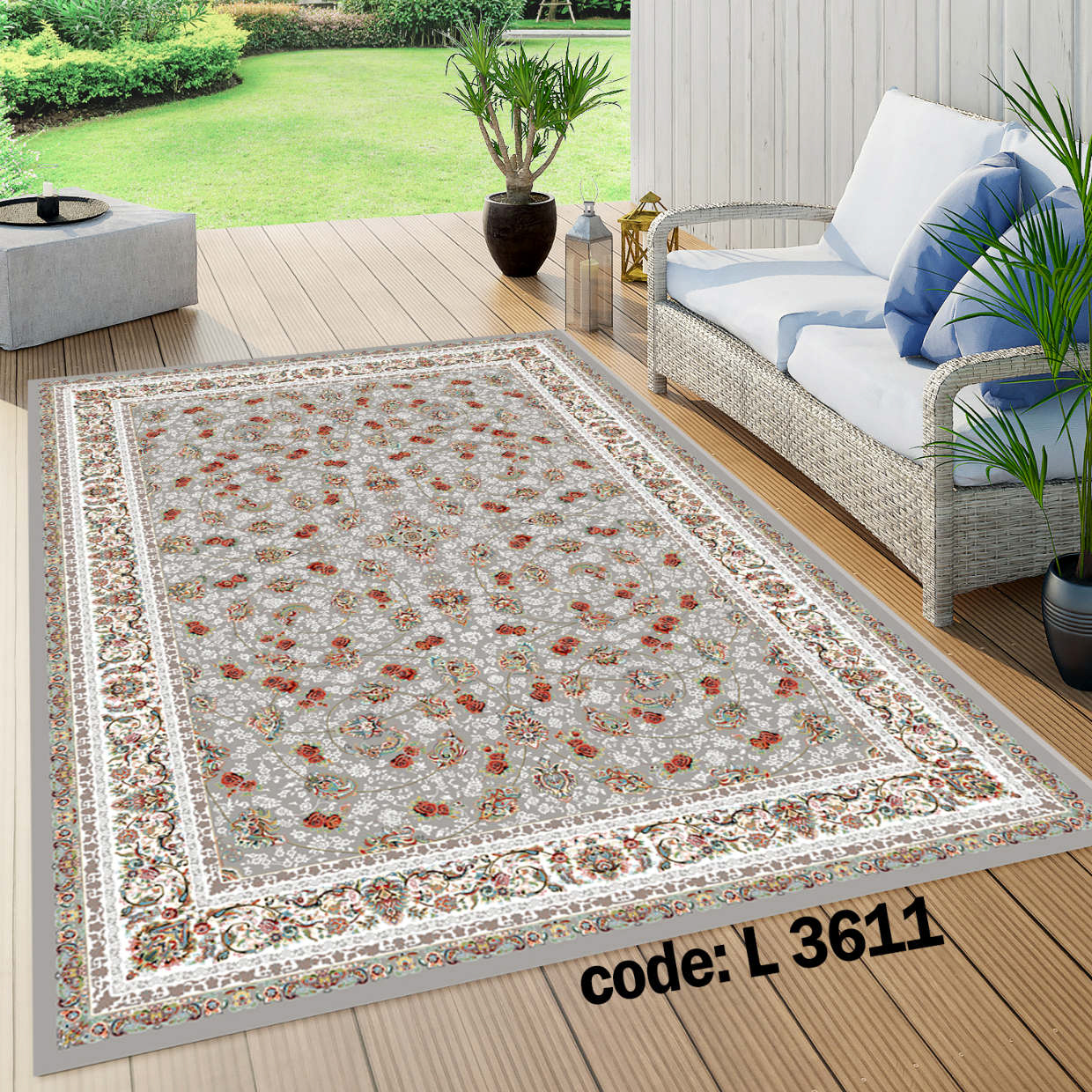 روفرشی کشدار (کاور فرش) و فرشینه و پادری کالای خواب متین کد L 3611