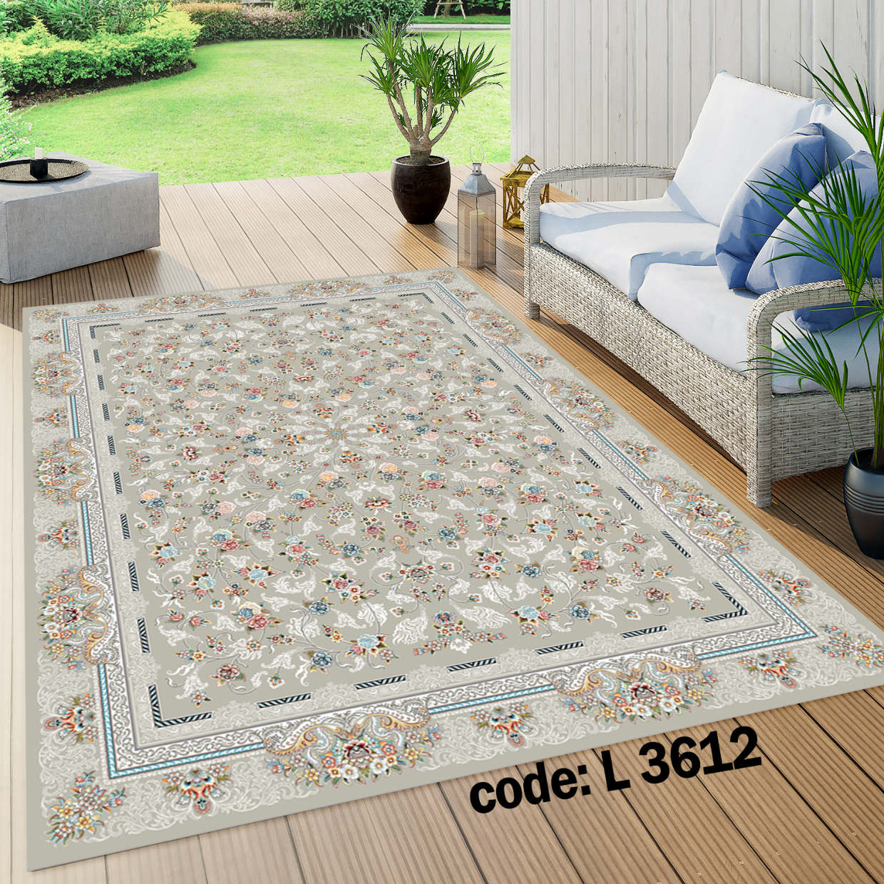 روفرشی کشدار (کاور فرش) و فرشینه و پادری کالای خواب متین کد L 3612