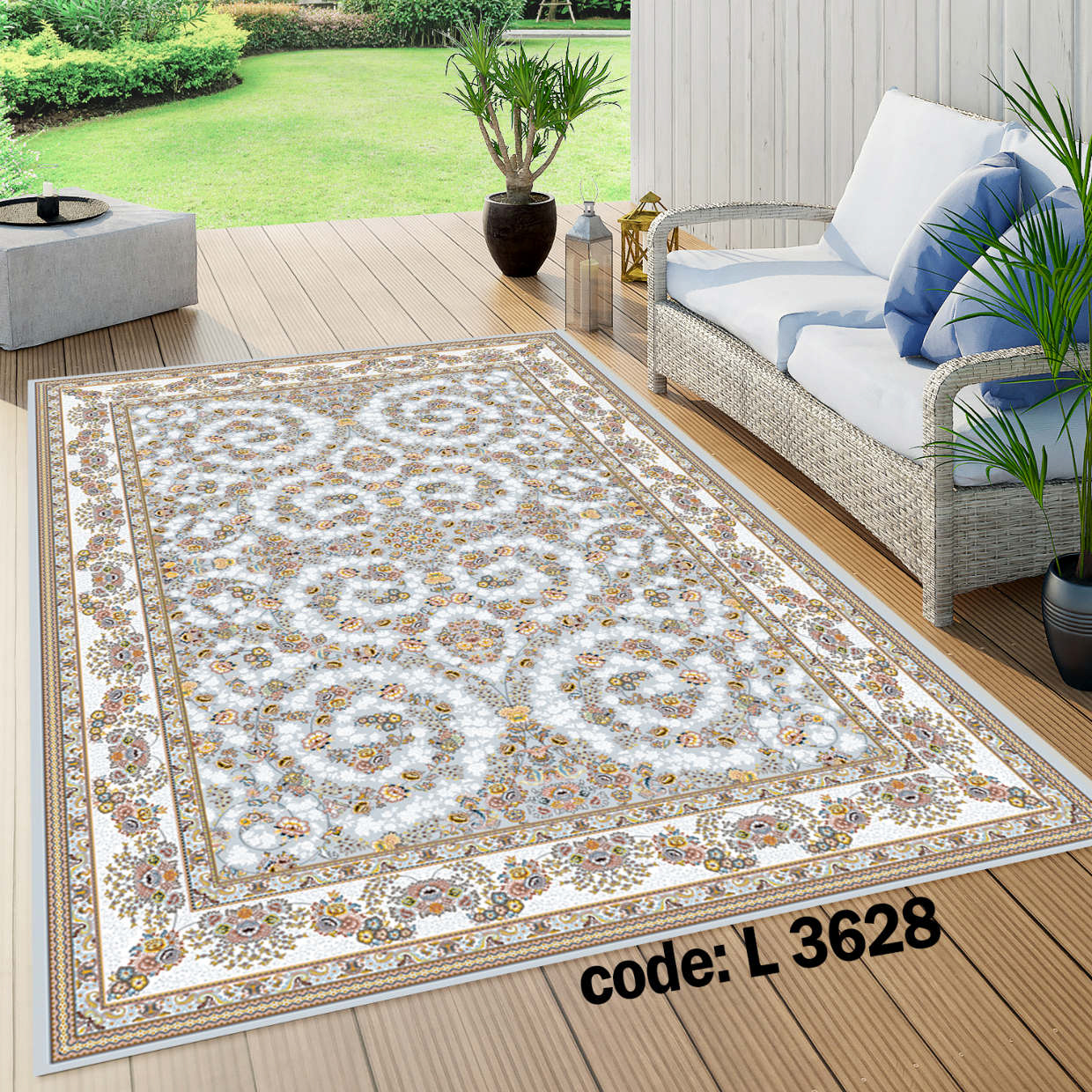 روفرشی کشدار (کاور فرش) و فرشینه و پادری کالای خواب متین کد L 3628