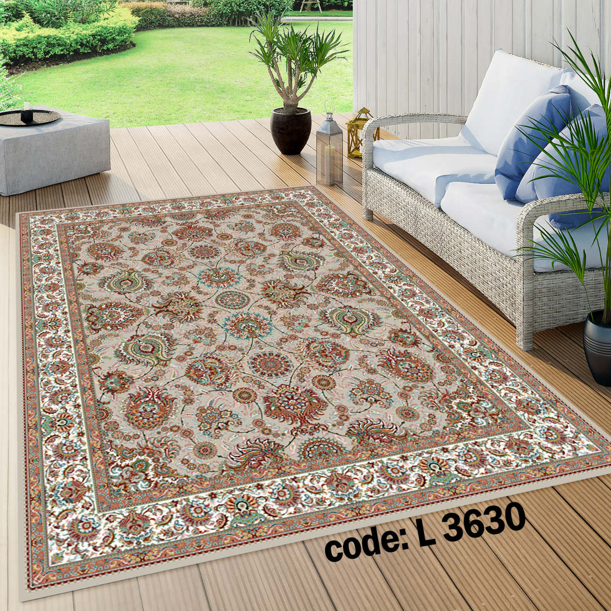 روفرشی کشدار (کاور فرش) و فرشینه و پادری کالای خواب متین کد L 3630