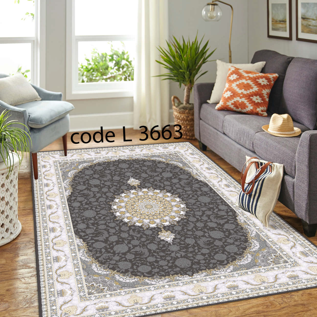 روفرشی کشدار (کاور فرش) و فرشینه و پادری کالای خواب متین کد L 3663