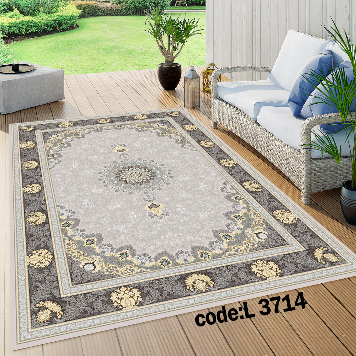 روفرشی کشدار (کاور فرش) و فرشینه و پادری کالای خواب متین کد L 3714