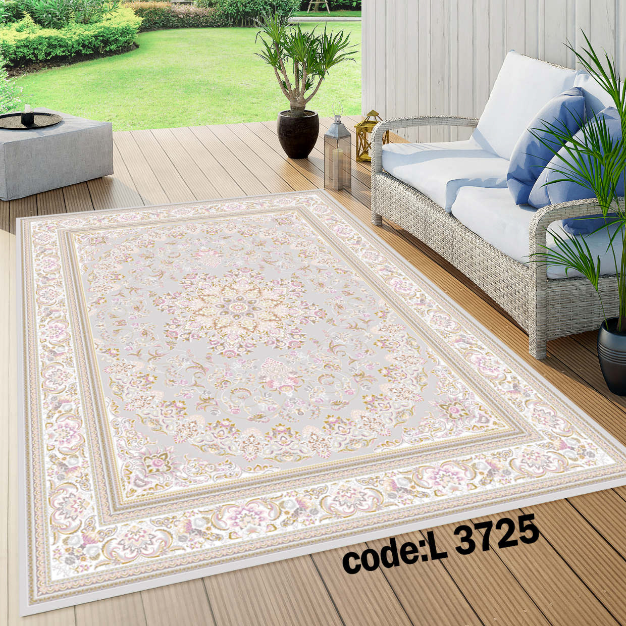 روفرشی کشدار (کاور فرش) و فرشینه و پادری کالای خواب متین کد L 3725