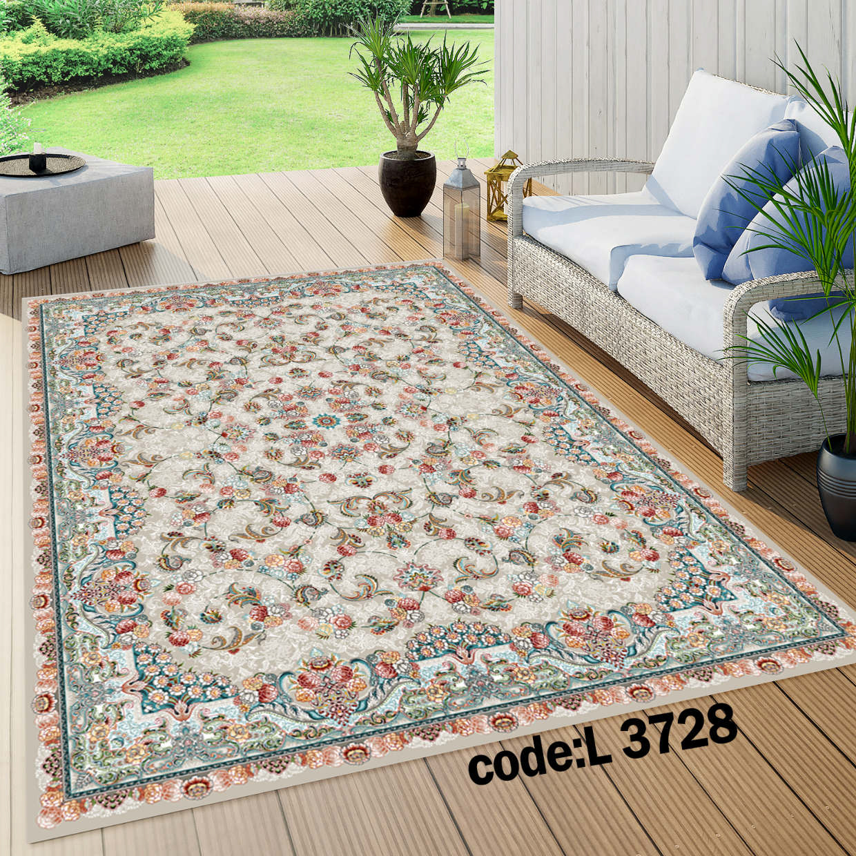 روفرشی کشدار (کاور فرش) و فرشینه و پادری کالای خواب متین کد L 3728