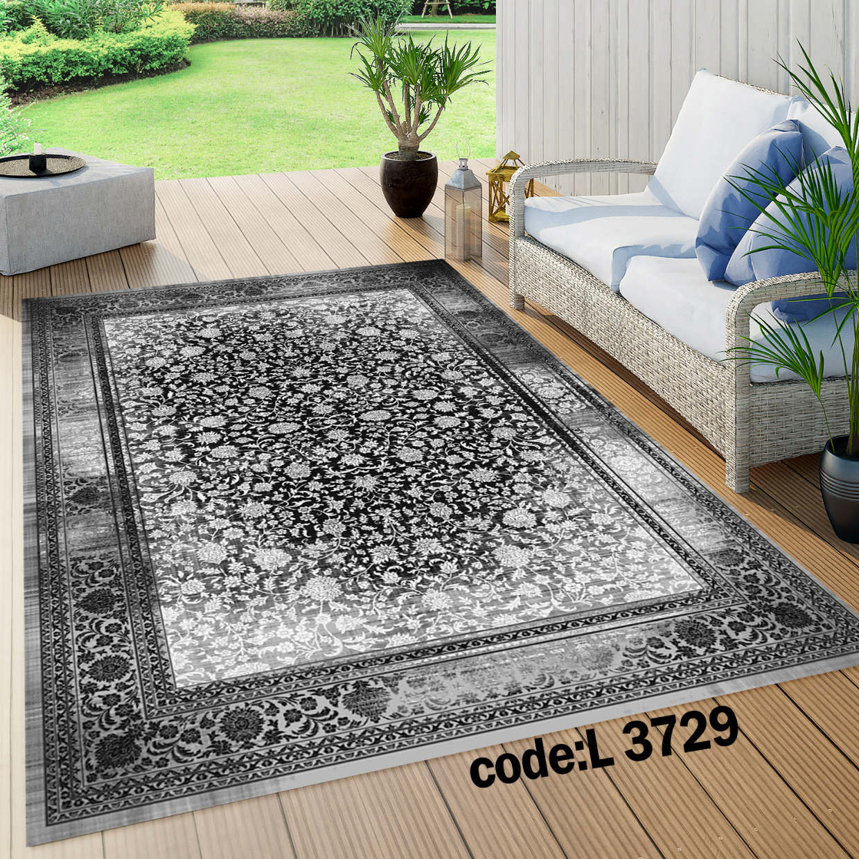 روفرشی کشدار (کاور فرش) و فرشینه و پادری کالای خواب متین کد L 3729