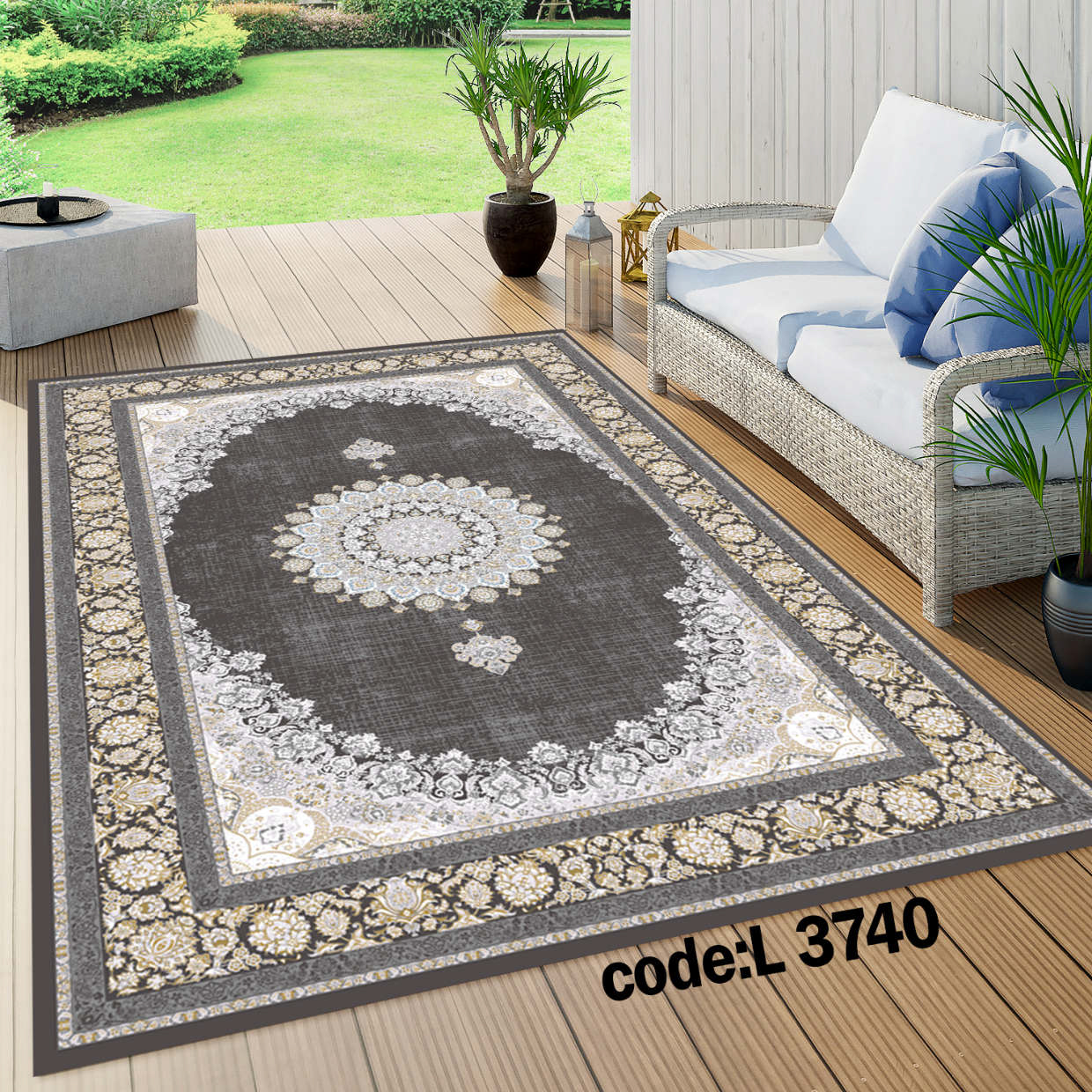 روفرشی کشدار (کاور فرش) و فرشینه و پادری کالای خواب متین کد L 3740