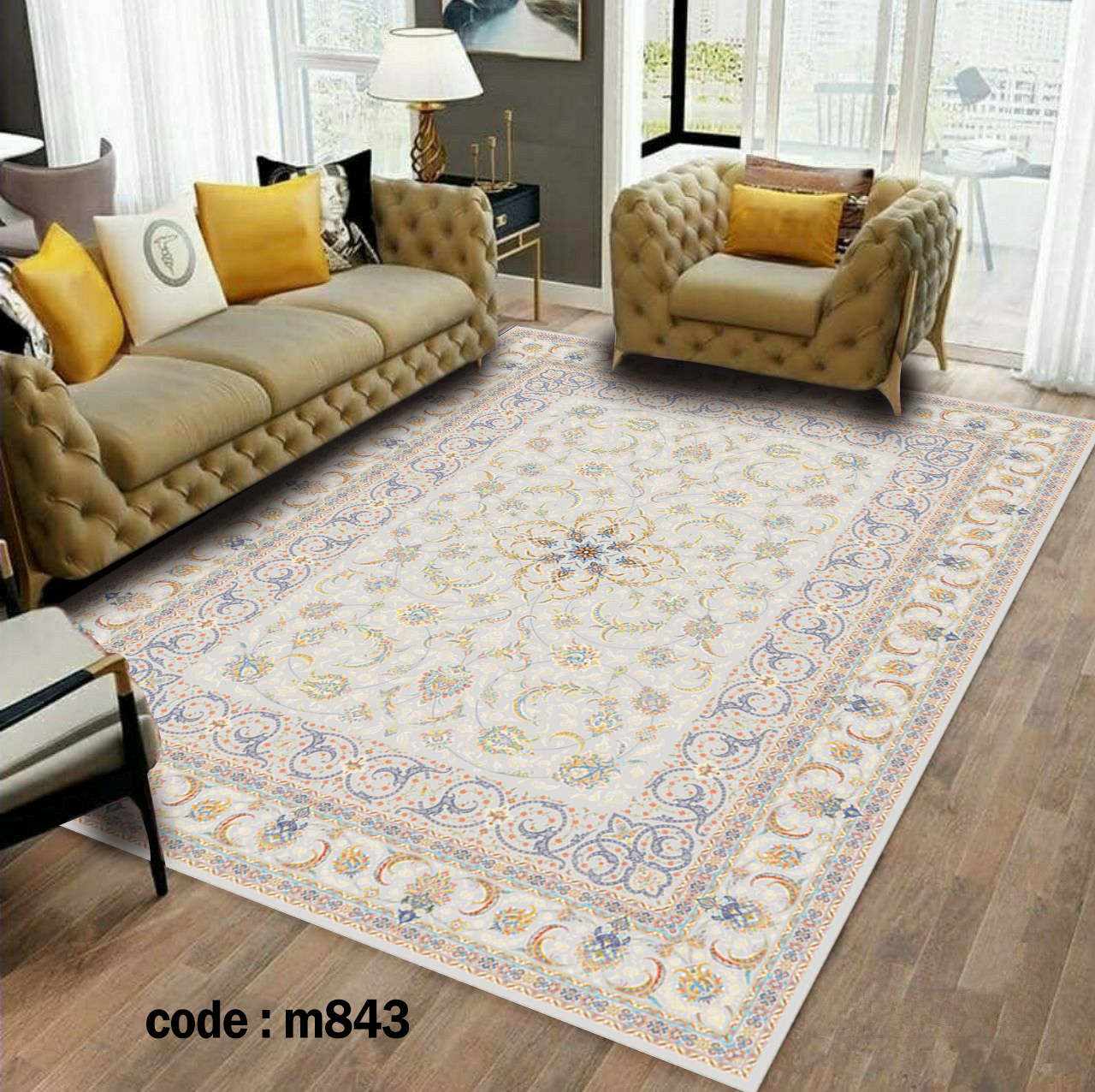 روفرشی کشدار (کاور فرش) و فرشینه و پادری کالای خواب متین کد m 843