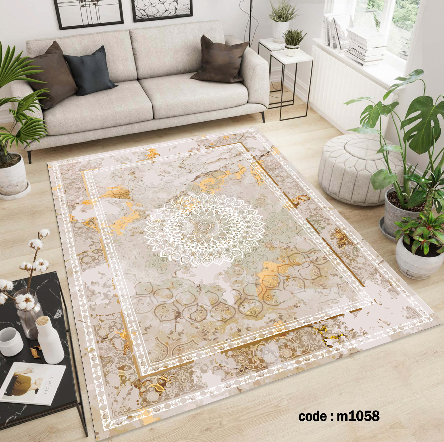 روفرشی کشدار (کاور فرش) و فرشینه و پادری کالای خواب متین کد m 1058