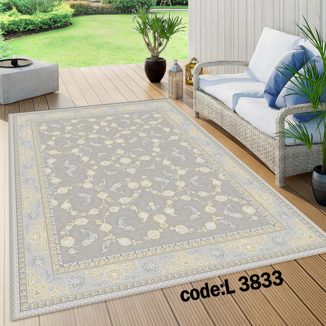 روفرشی کشدار (کاور فرش) و فرشینه و پادری کالای خواب متین کد L 3833