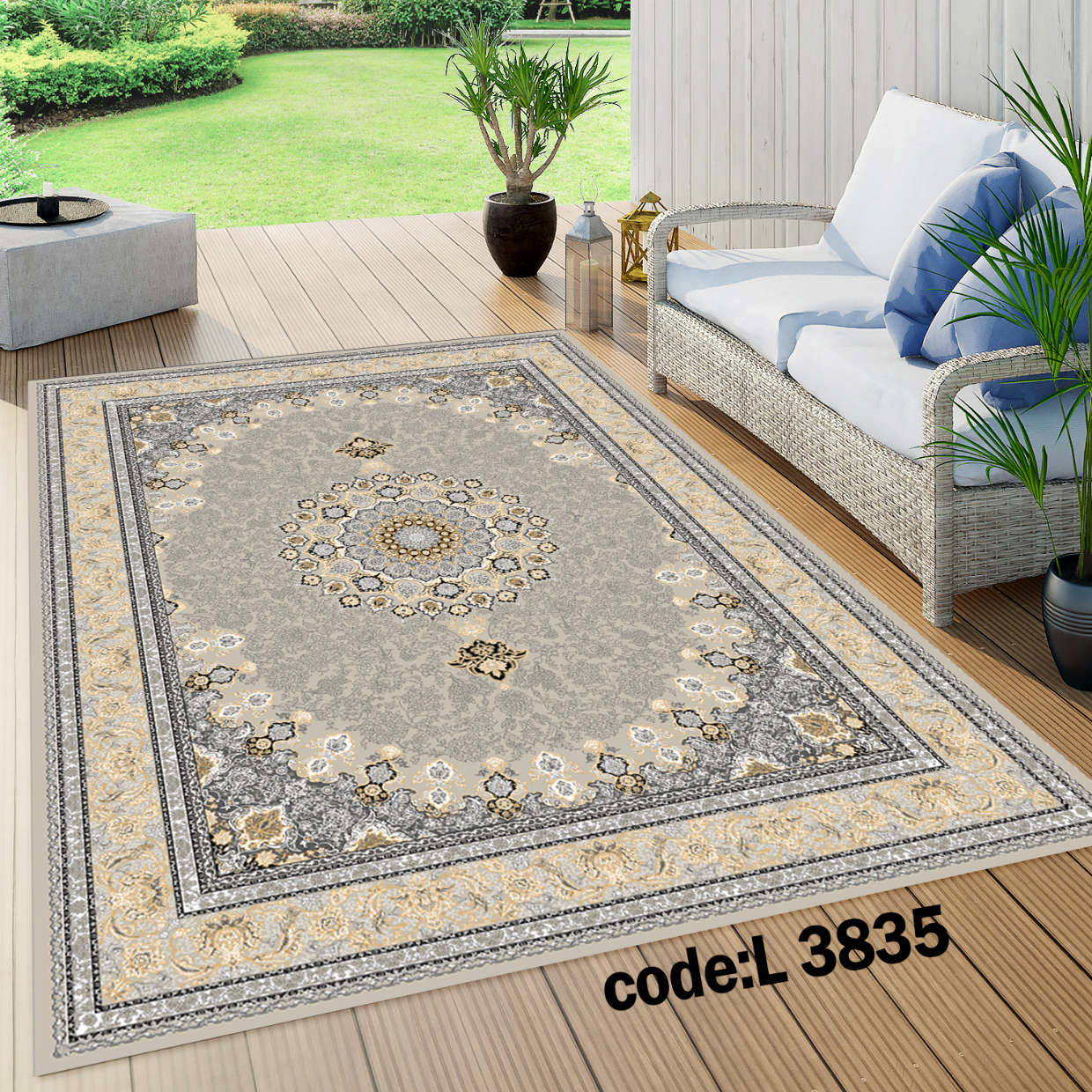 روفرشی کشدار (کاور فرش) و فرشینه و پادری کالای خواب متین کد L 3835