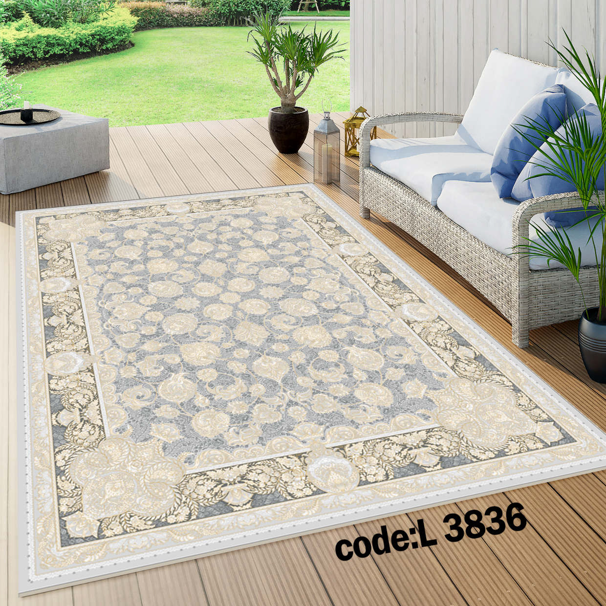 روفرشی کشدار (کاور فرش) و فرشینه و پادری کالای خواب متین کد L 3836