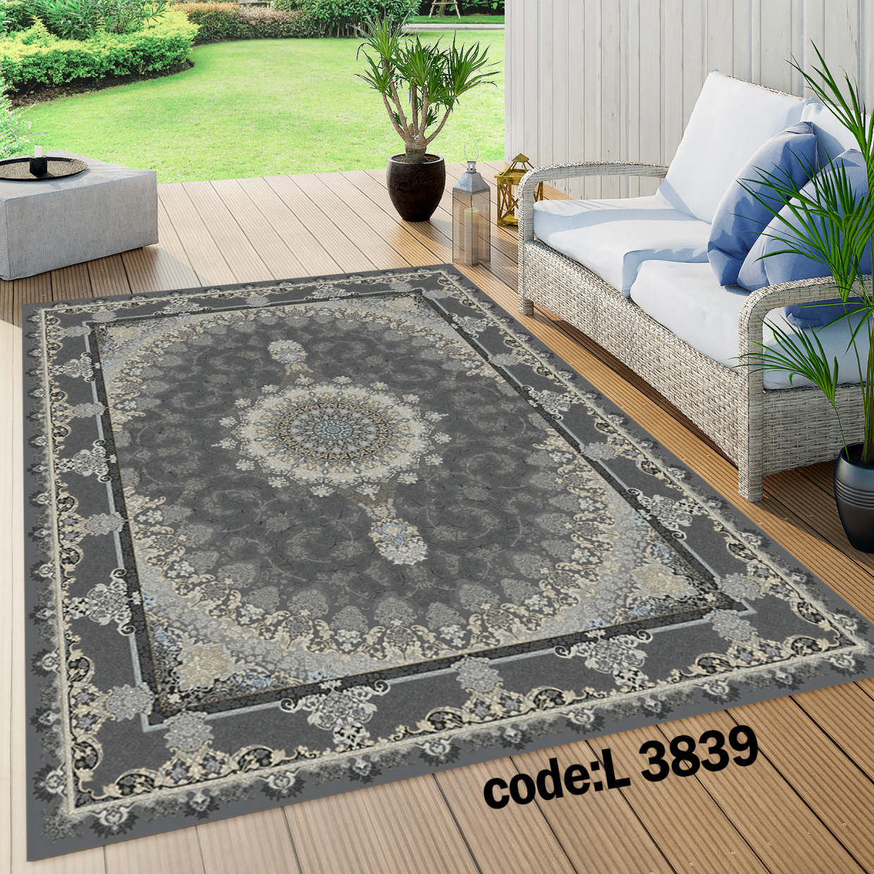 روفرشی کشدار (کاور فرش) و فرشینه و پادری کالای خواب متین کد L 3839