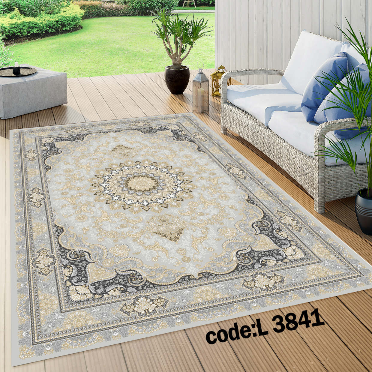 روفرشی کشدار (کاور فرش) و فرشینه و پادری کالای خواب متین کد L 3841
